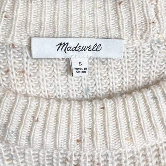Madewell Curved Hem Sweater Dress in Donegal Pearl - sz Small - Picture 9 of 9